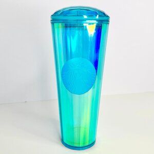 Starbucks Summer 2021 Blue Iridescent Dome Top Cold Cup Tumbler Venti‎ 24oz